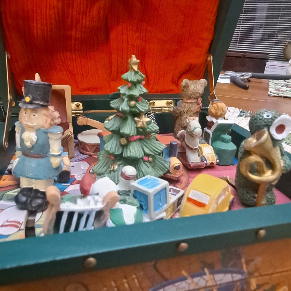 Christmas Holiday Musical Box Vintage